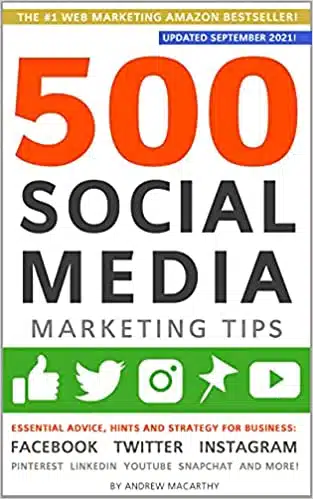 500 social media marketing tips book cover