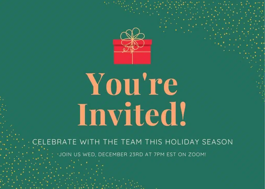 festive invitation sample