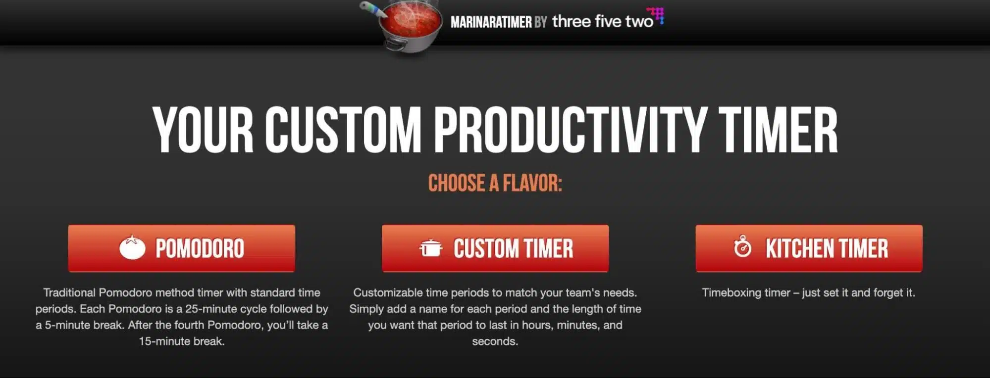 Marinara Custom Productivity Timer