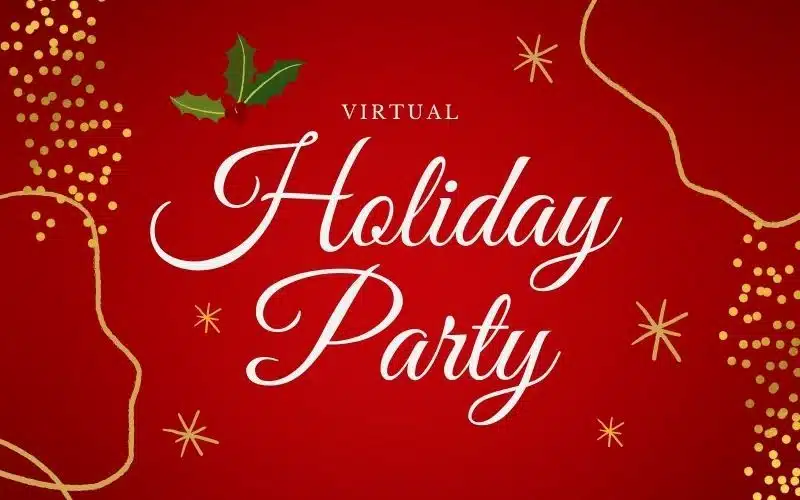 virtual holiday party banner