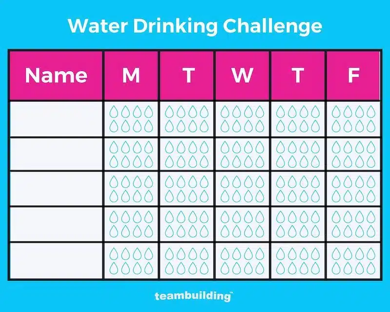 Water Drinking Challenge Template