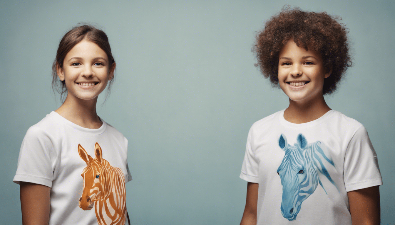 Photo of little kids smiling in zebra t shirts